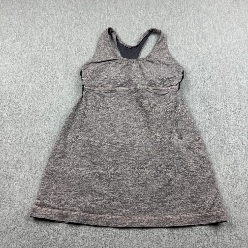 Lululemon Turbo Tank Top Women 6 Gray Luxtreme Athletic Yoga Gym Racerback‎